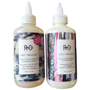 R+Co Lost Treasure Apple Cider Vinegar Cleansing Rinse & Conditioner Set NEW